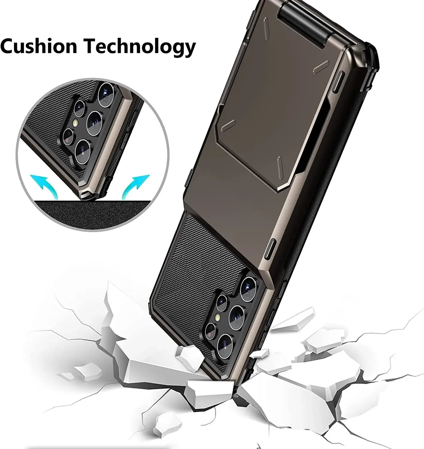 Para Samsung S25 Edge S24 S23 S22 Ultra S21 funda tipo billetera con tapa tarjetero bolsillo doble capa protectora de cuerpo completo parachoques duro