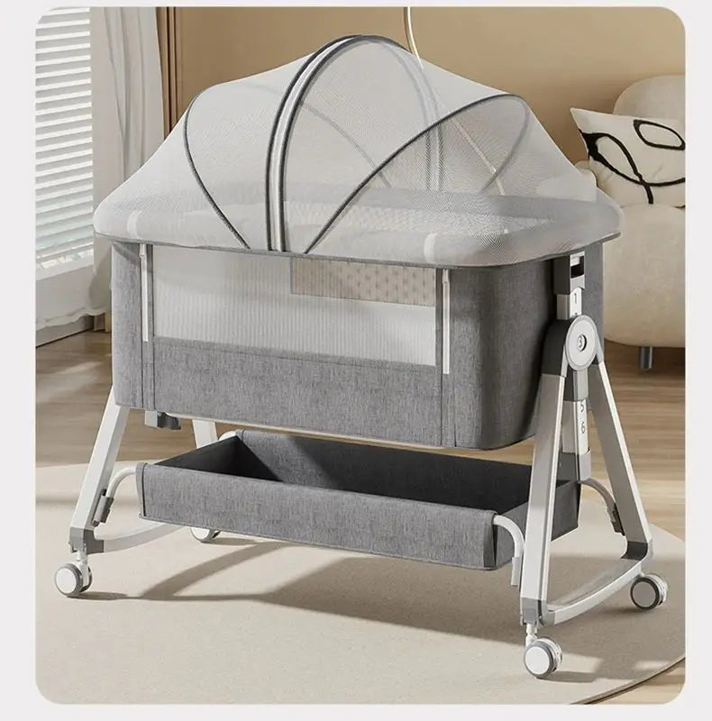 Cuna Multifuncional Segura para Bebés, Plegable, con Función de Balanceo, para Colocar Junto a la Cama, Portátil, para Recién Nacidos, para una Vida Familiar Más Sencilla