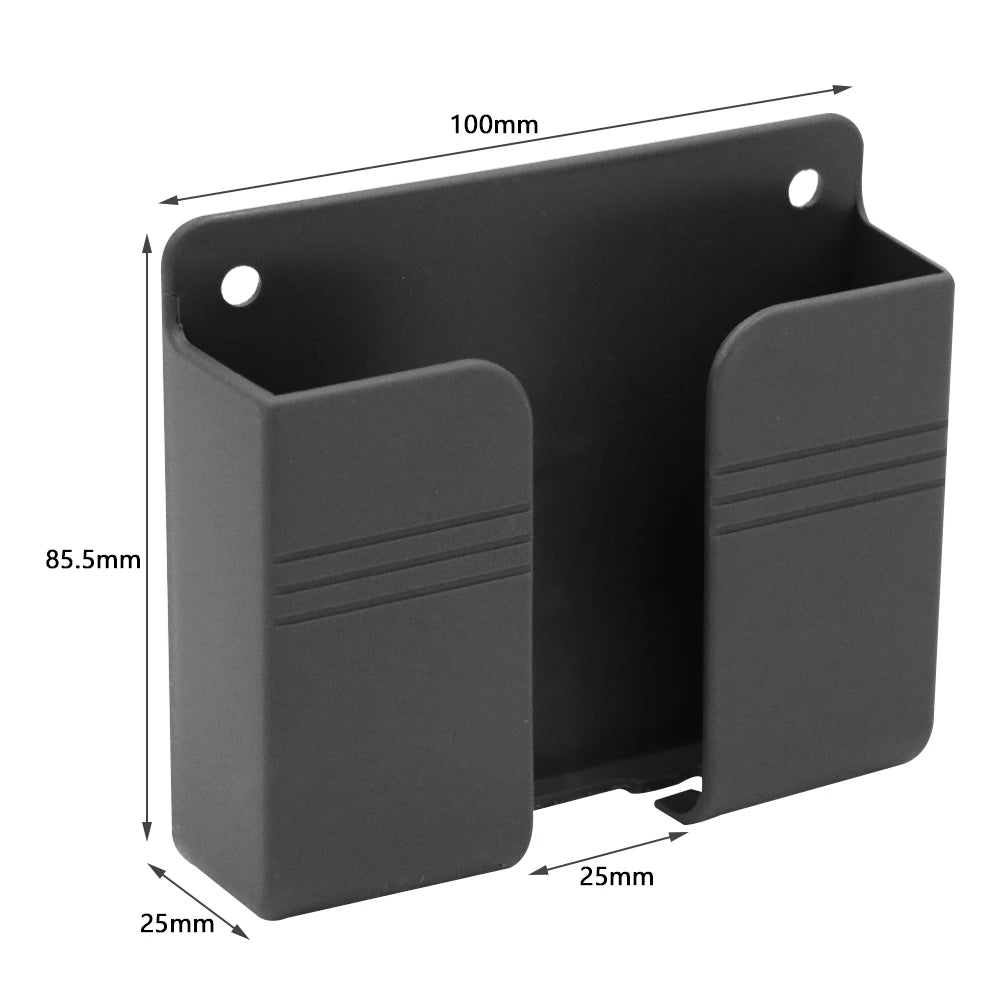 Caja de almacenamiento montada en la pared, organizador multifunción sin perforaciones, Control remoto de TV, soporte de carga para enchufe de teléfono móvil, 1-4 Uds.