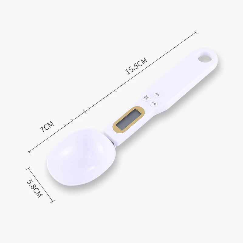 Mini báscula de cuchara báscula Digital de cocina báscula electrónica LCD para alimentos 0,1-500g cocina harina leche café en polvo cuchara medidora de peso