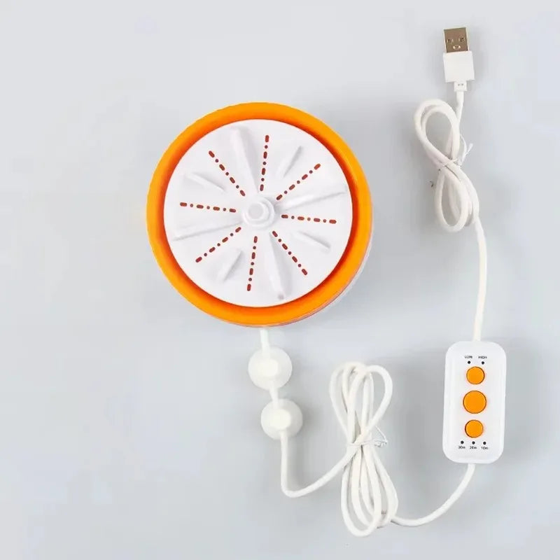 Mini lavadora USB portátil, turbina compacta para ropa interior y calcetines con 3 velocidades ajustables, diseño que ahorra espacio para dormitorios y viajes