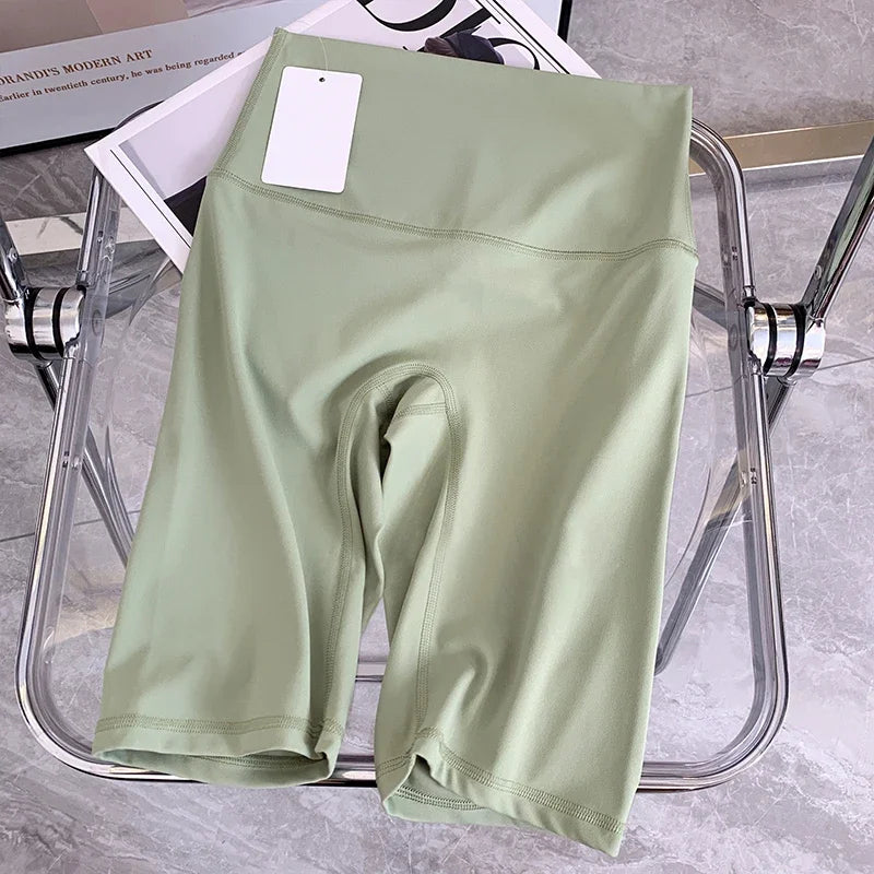 Pantalones cortos de Yoga de verano, mallas elásticas transpirables, mallas deportivas de secado rápido, Fitness, Yoga, ciclismo, pantalones cortos atléticos para gimnasio
