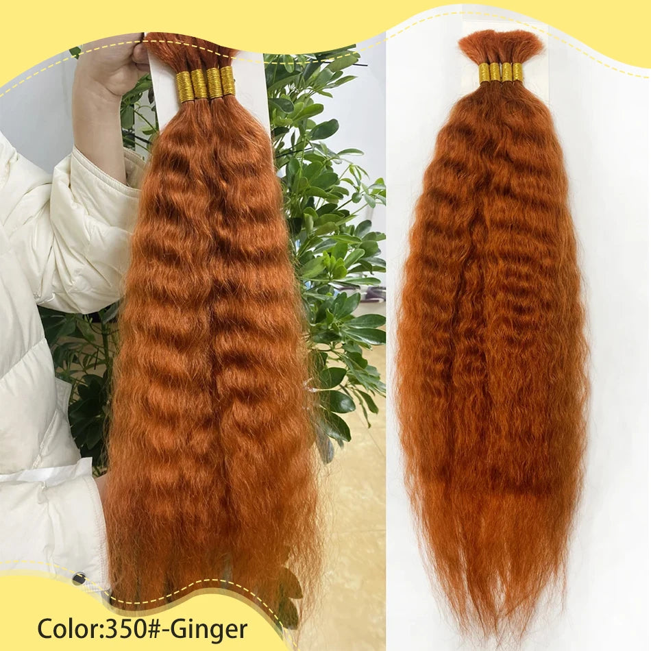 Yelo cabello trenzado humano húmedo y ondulado, cabello trenzado humano ondulado francés súper a granel para trenzas bohemias para suministro de salón 50G 100G