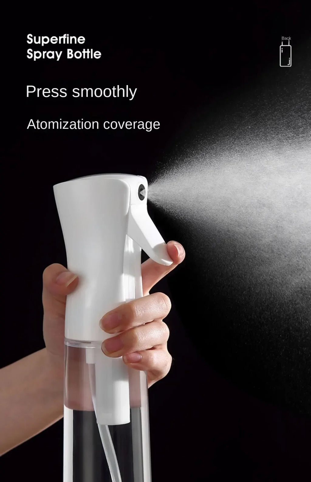 Botella de Spray para Cabello Recargable de 500/300/200 ml, Rociador de Agua Continuo, Pulverizador Automático para Salón de Belleza y Barbería, Herramientas para el Cabello