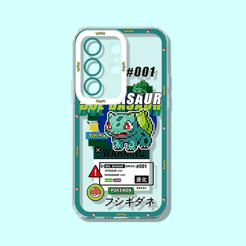 P-Pokemon Pikachu Eevee Pokedex - Funda para teléfono Samsung Galaxy S26 Ultra S25 Edge S23 S22 S24 S21 FE Plus A57 A37 A07 A17 5G