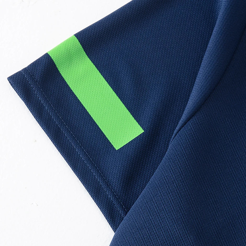 Conjunto de manga corta para hombre de las cuatro estaciones, camiseta estampada de secado rápido para deportes juveniles, Fitness, correr, cómodo e informal, 2 piezas