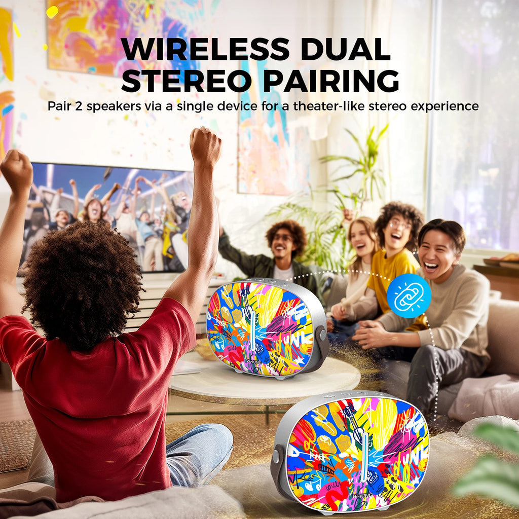 W-KING T8II Altavoces Bluetooth portátiles Boombox inalámbrico para exteriores, sonido de graves/cristales pesados, 2 subwoofers, carga rápida, BT5.4