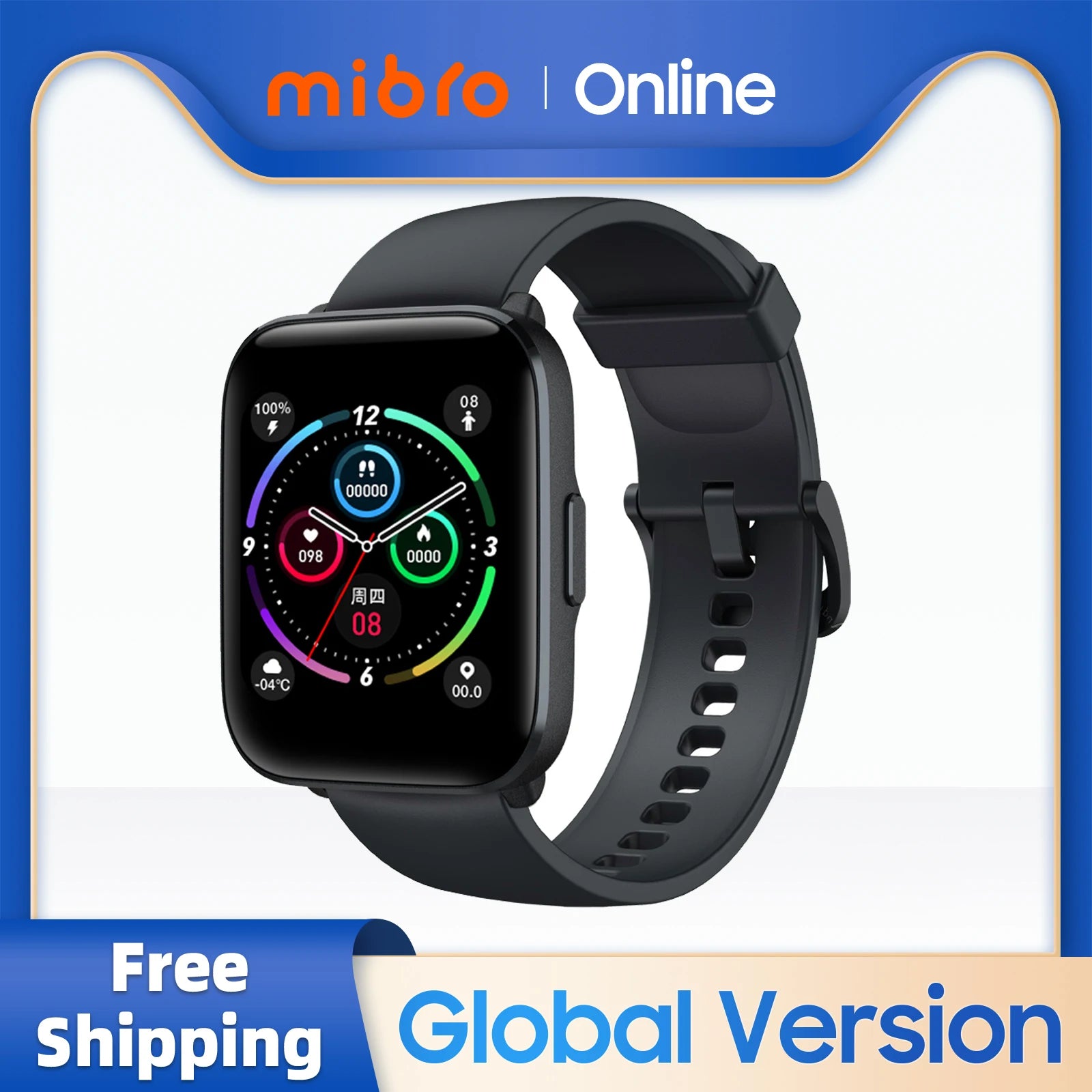 Mibro C2 Smartwatch versión Global pantalla HD de 1,69 pulgadas Monitor de ritmo cardíaco deportivo impermeable hombres mujeres reloj inteligente
