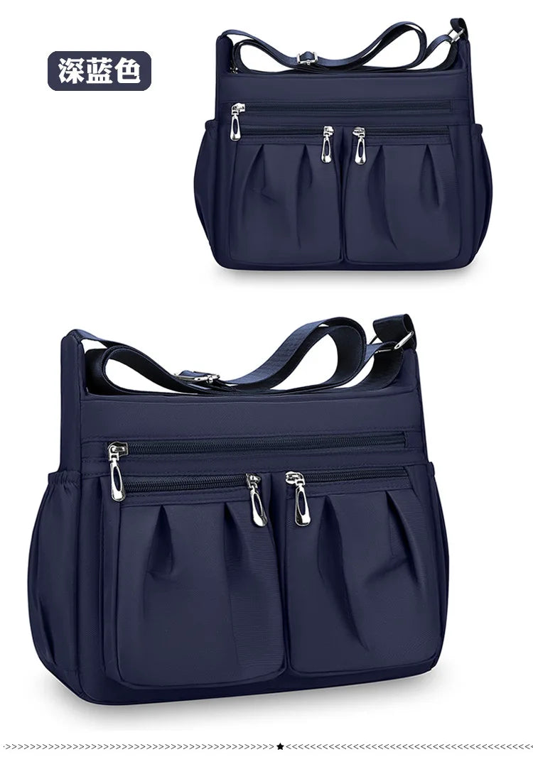 Bolso cruzado de nailon para mujer, bolso de hombro de gran capacidad, bolso femenino con múltiples bolsillos, bolso de compras de viaje para mujer, bolso de ocio