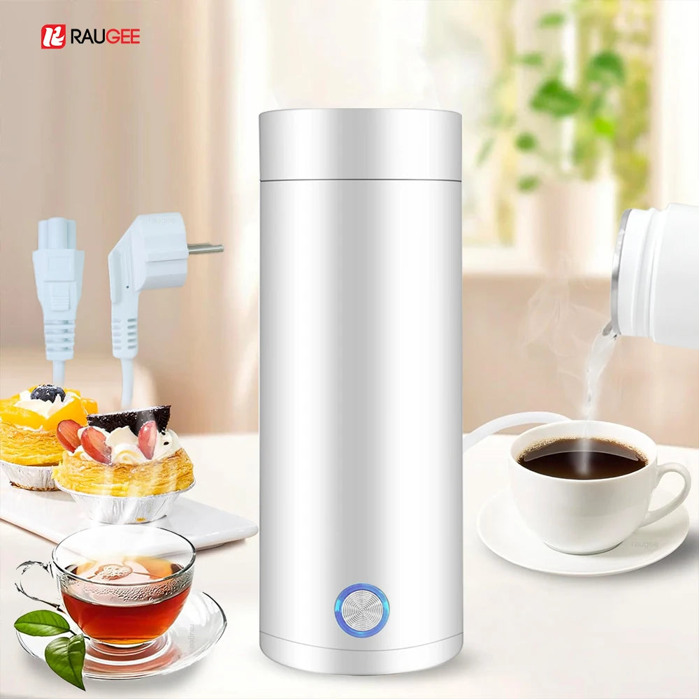Hervidor eléctrico portátil de viaje, hervidor de té y café de ebullición rápida, Mini calentador de leche para bebé de acero inoxidable 304, hervidores térmicos