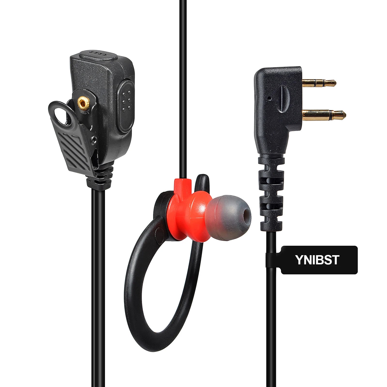 Auricular suave en forma de G para walkie talkie, auriculares de 2 pines con micrófono compatibles con Midland LXT118 GXT1000VP4 LXT500VP3 LXT600VP3