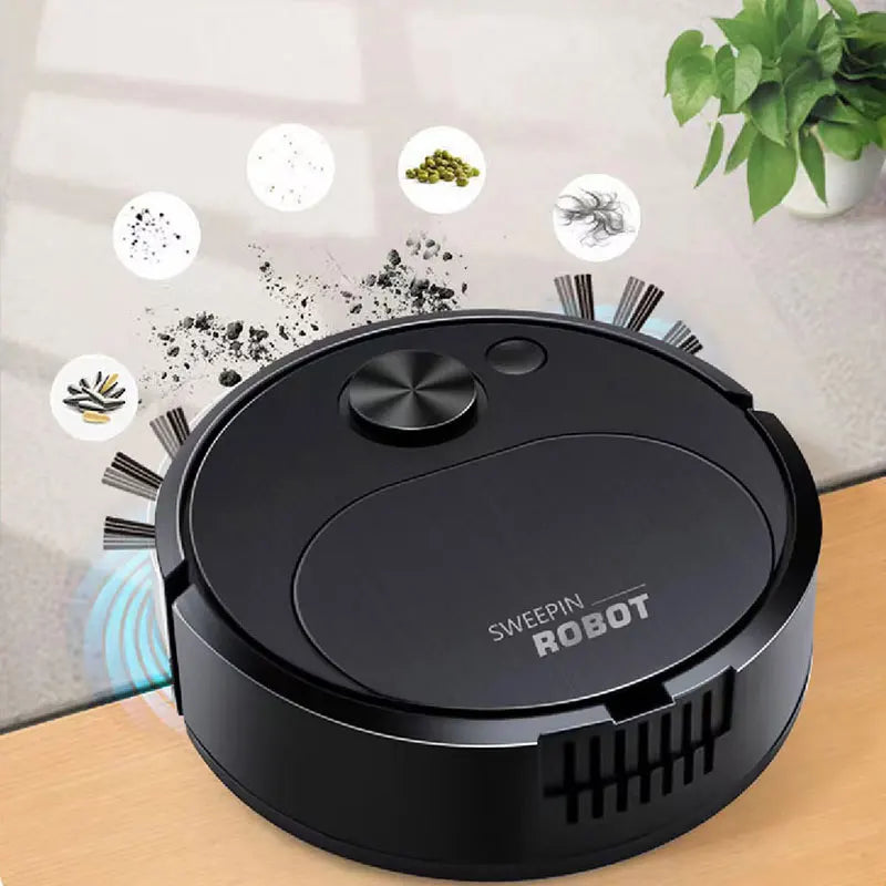 Nuevo Robot aspirador de barrido USB, fregado 3 en 1, inalámbrico inteligente, 1500Pa, limpieza de arrastre, barrido de suelo para el hogar y la Oficina