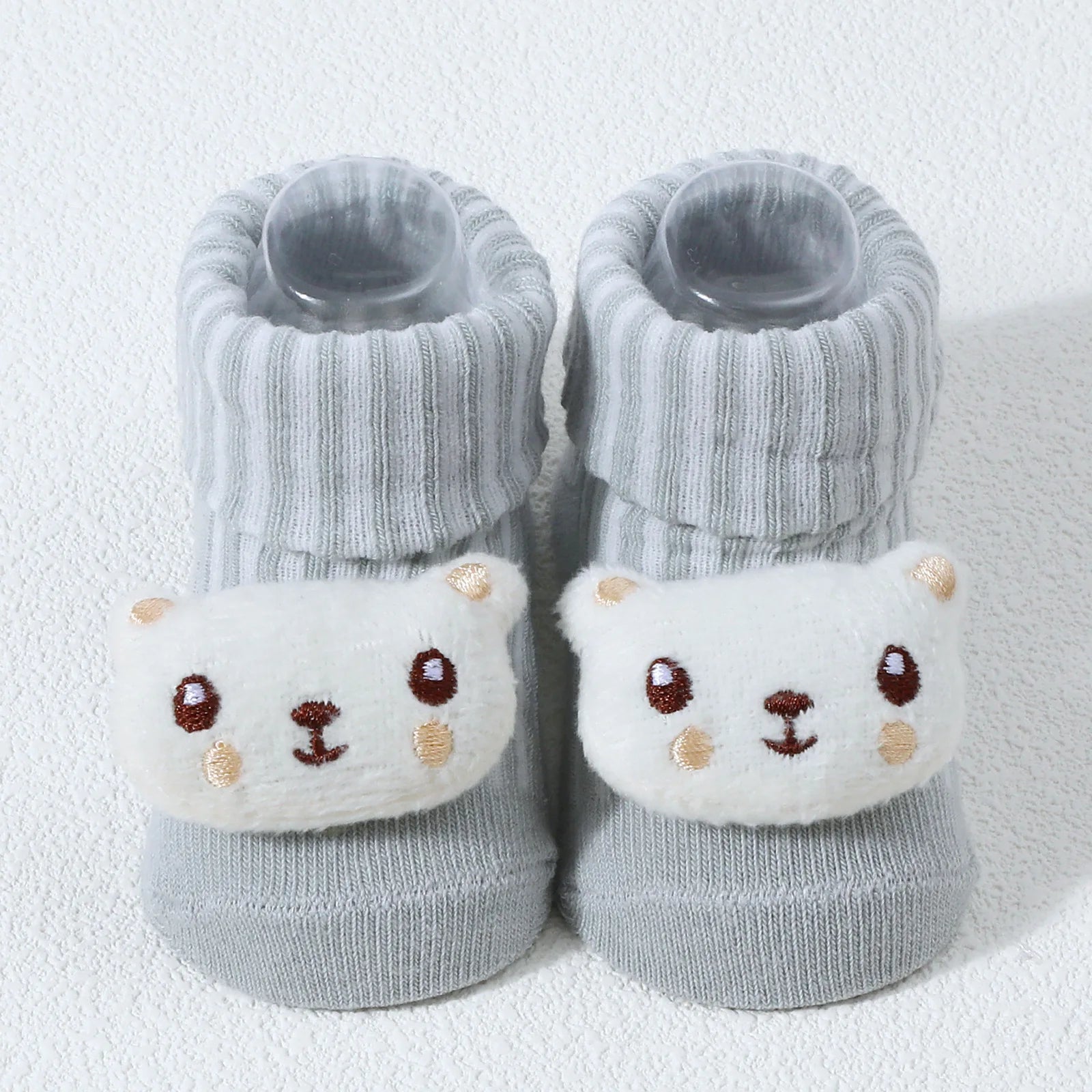 Calcetines bonitos de dibujos animados de oso, León, Panda, calcetines de bebé para niños y niñas, calcetines de tubo sólidos de algodón suave para recién nacidos, calcetines para niños