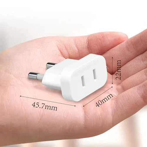 1 Uds. Adaptador de enchufe de alimentación de 4,8mm enchufe de EE. UU. A UE Euro Europa convertidor de enchufe adaptador de viaje salida de convertidor de corriente