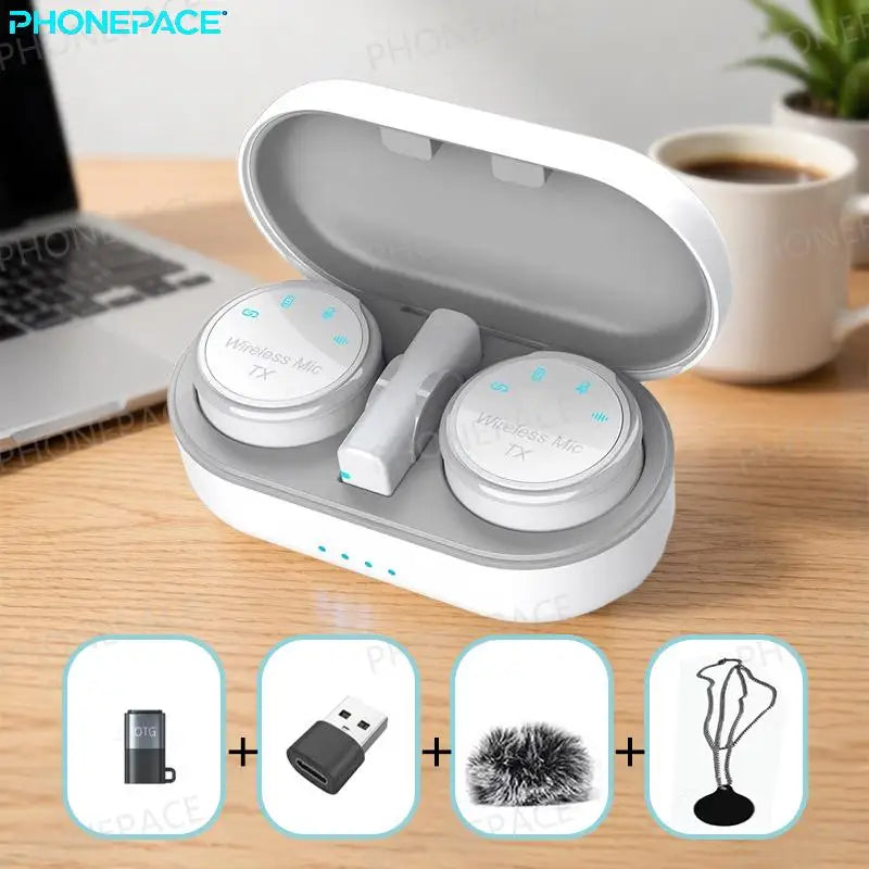 Nuevo micrófono inalámbrico magnético con cancelación de ruido, diseño de collar para grabación de audio y video en teléfonos inteligentes