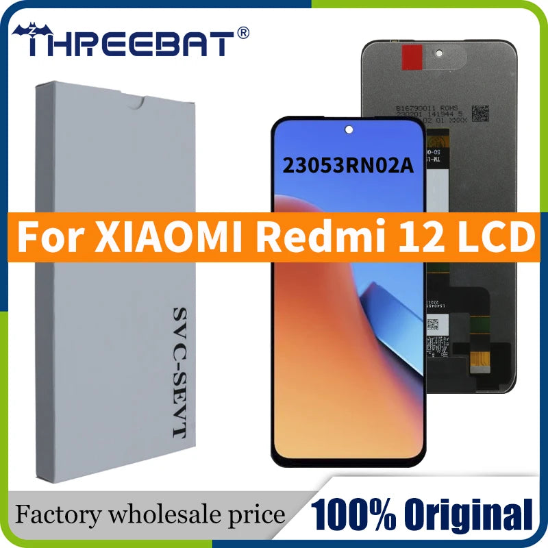 6,79 ''alta calidad para Xiaomi Redmi 12 LCD 23053RN02A pantalla táctil Panel digitalizador para Redmi12 reemplazo de la pantalla