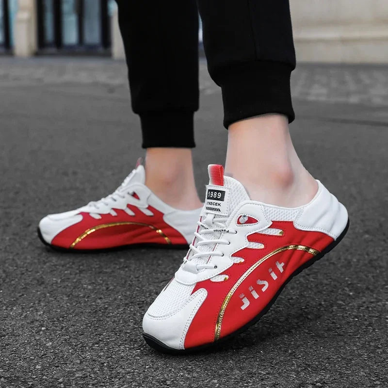 Zapatos informales ligeros y transpirables para hombre, medias zapatillas antideslizantes, zapatos perezosos, zapatillas cómodas para caminar, verano