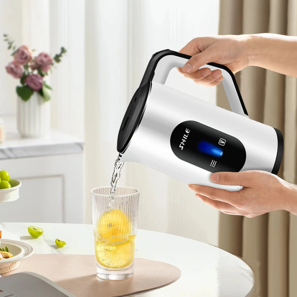 Caldera de agua caliente con pantalla Digital eléctrica de acero inoxidable de 3L, tetera multifuncional con apagado automático, tetera de agua de ebullición rápida de 1500W