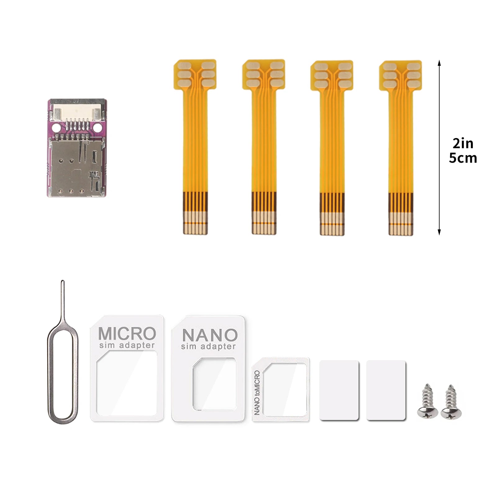 Herramienta de activación de tarjeta IC de teléfono móvil TPC, convertidor de expulsión de tarjeta Nano SIM, adaptador de expansión de tarjeta Nano SIM FPC, Cable flexible de 15cm