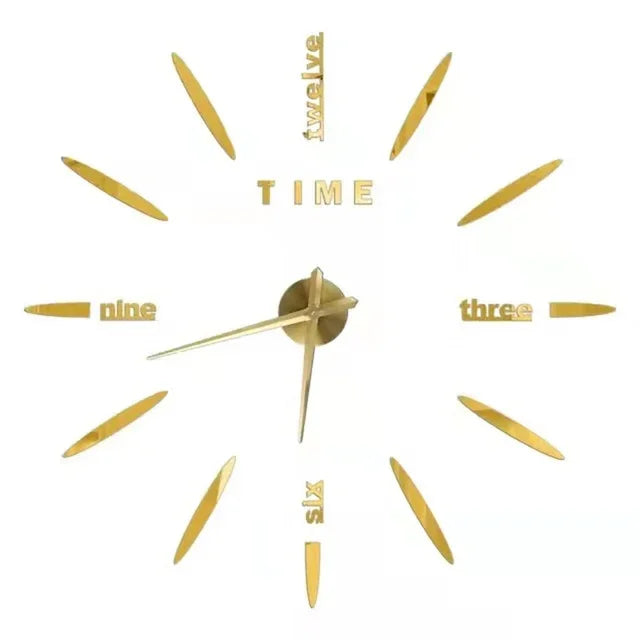 Reloj de pared con espejo acrílico de Número Romano grande 2D/3D, pegatina de moda DIY, relojes de cuarzo, reloj, decoración del hogar, pegatinas para el salón
