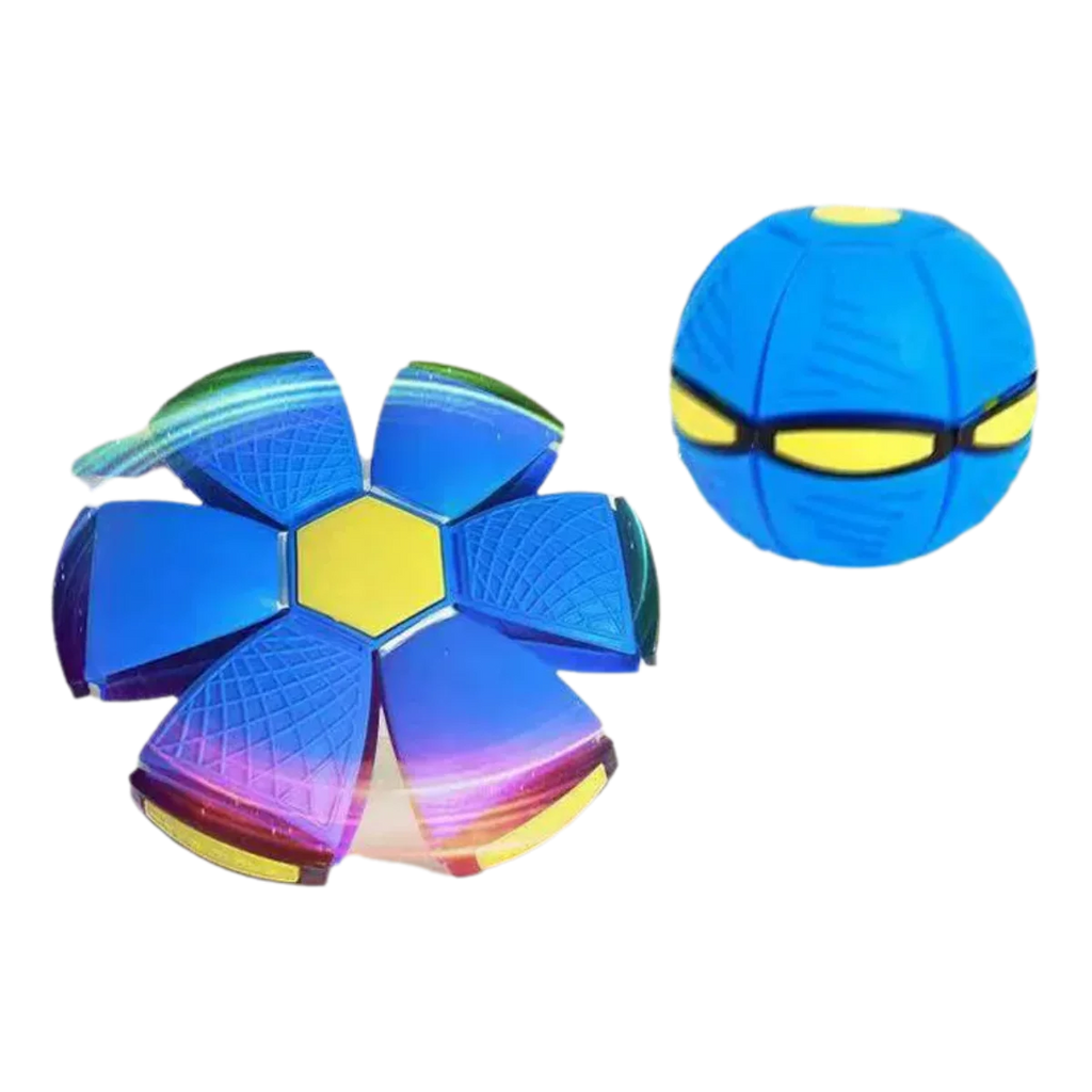 Bola de platillo volador azul para padres y niños al aire libre, juguete para pies, deformación mágica, presión del pie, Bola de ventilación de descompresión