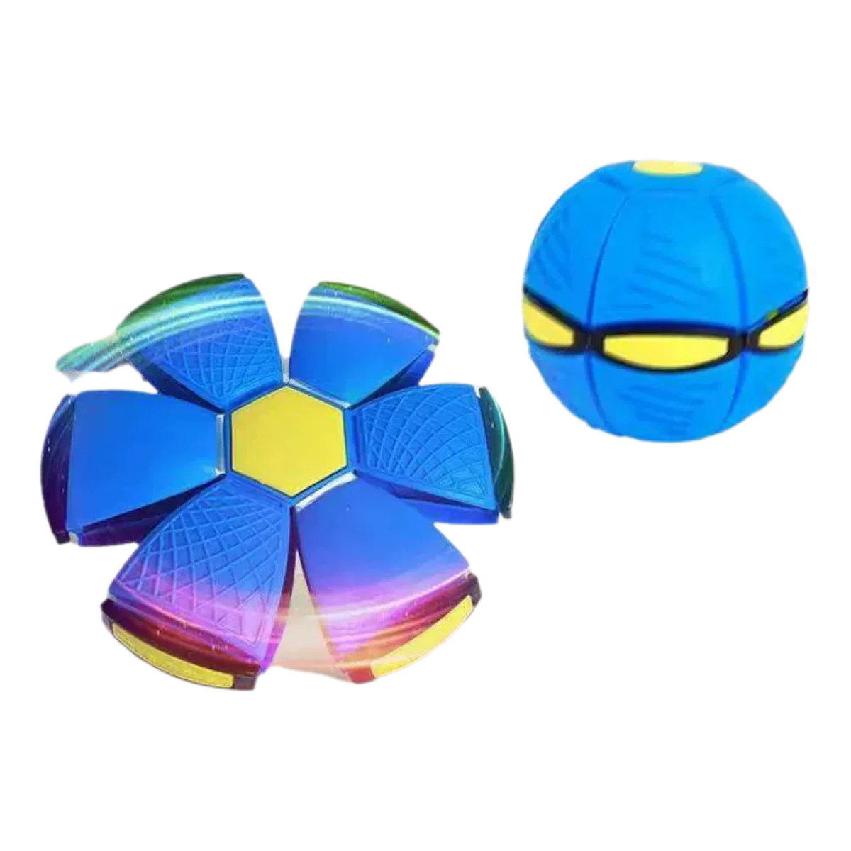 Bola de platillo volador azul para padres y niños al aire libre, juguete para pies, deformación mágica, presión del pie, Bola de ventilación de descompresión