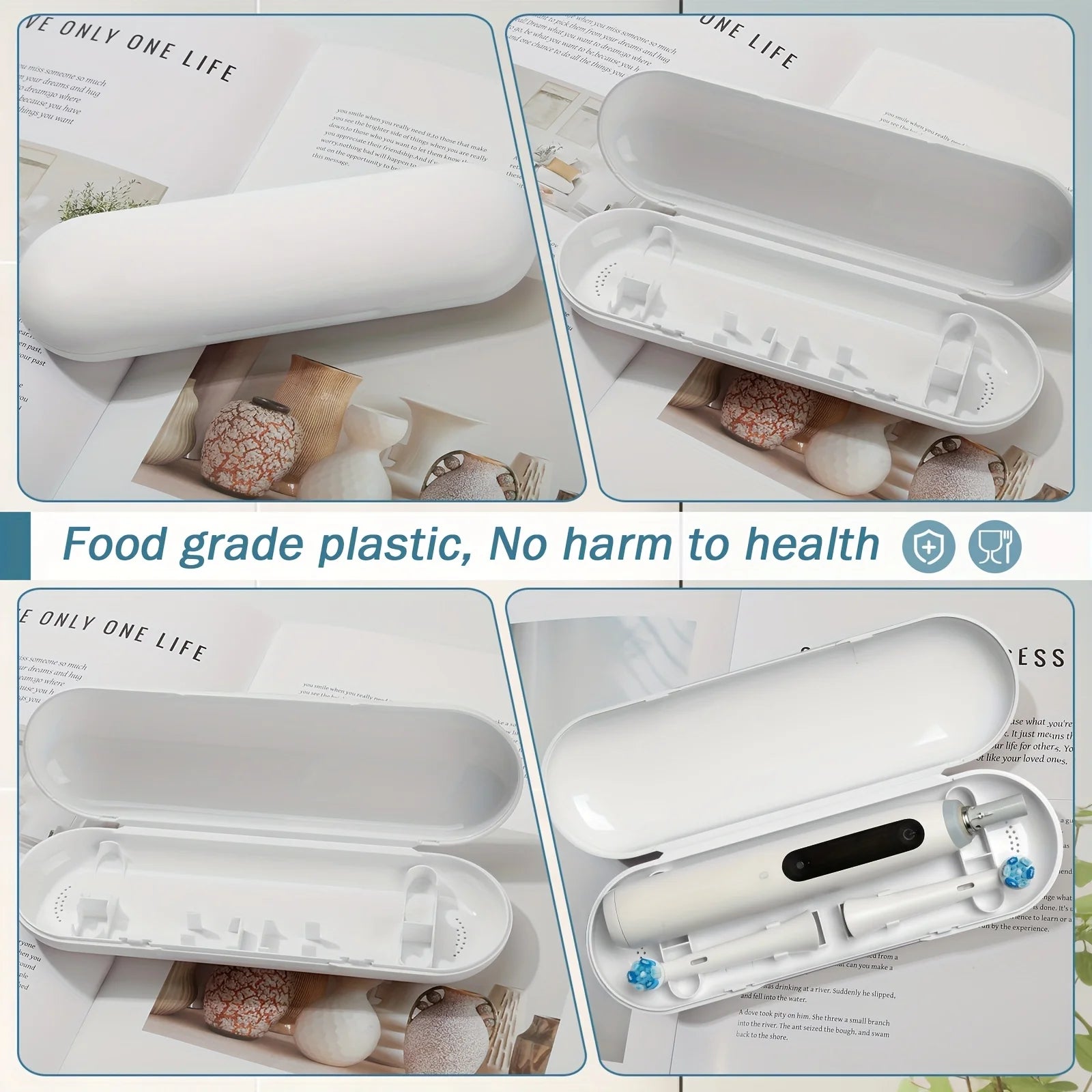 Estuche de viaje para cepillo de dientes eléctrico, caja de almacenamiento portátil a prueba de polvo, adaptación para cepillos de dientes eléctricos Oral-B iO Series