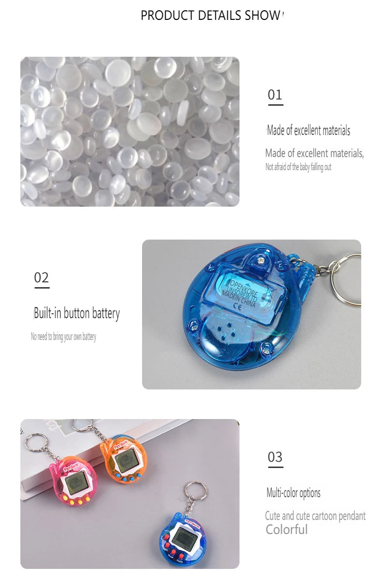 Juguete interactivo para mascotas virtual 3D - Edición de coleccionista - Azul aguamarina |   Regalo perfecto para vacaciones y jugadores Tamagotchi