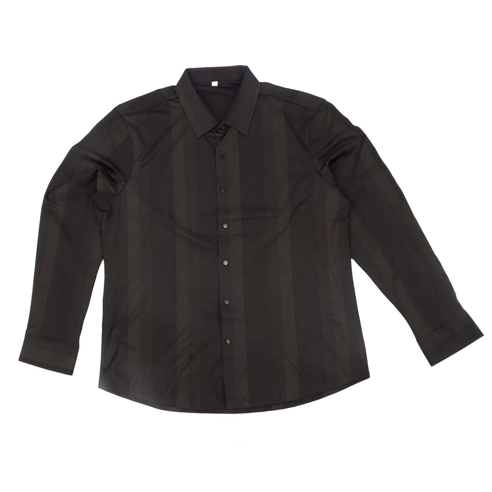 Camisa de manga larga de seda de hielo para hombre, camisa de manga larga para hombre, camisa de planchado sin rieles de alta flexibilidad, camisa de seda de hielo a rayas