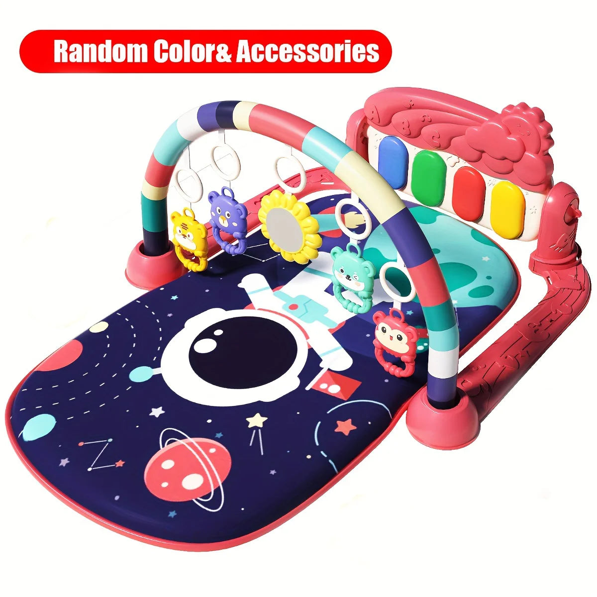Alfombra musical de piano para bebés, gimnasio de actividades, teclado musical, tapete de juego para gatear, juguetes educativos tempranos para bebés recién nacidos de 0 a 36 meses