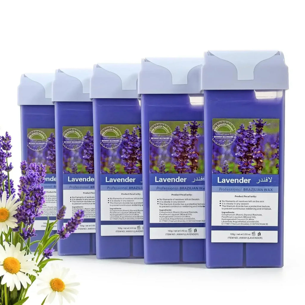 Cera depilatoria en roll-on 2026 con rosa y aloe, cartucho de cera indolora para depilación, calentador de cera para depilación de bikini y cuerpo