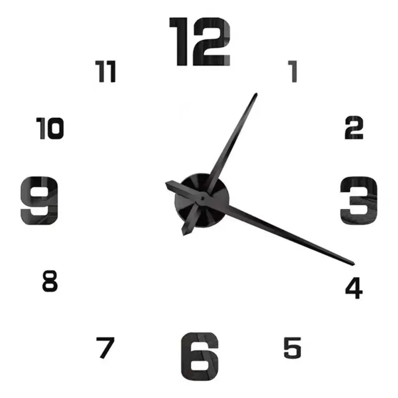 Reloj de pared con espejo acrílico de Número Romano grande 2D/3D, pegatina de moda DIY, relojes de cuarzo, reloj, decoración del hogar, pegatinas para el salón