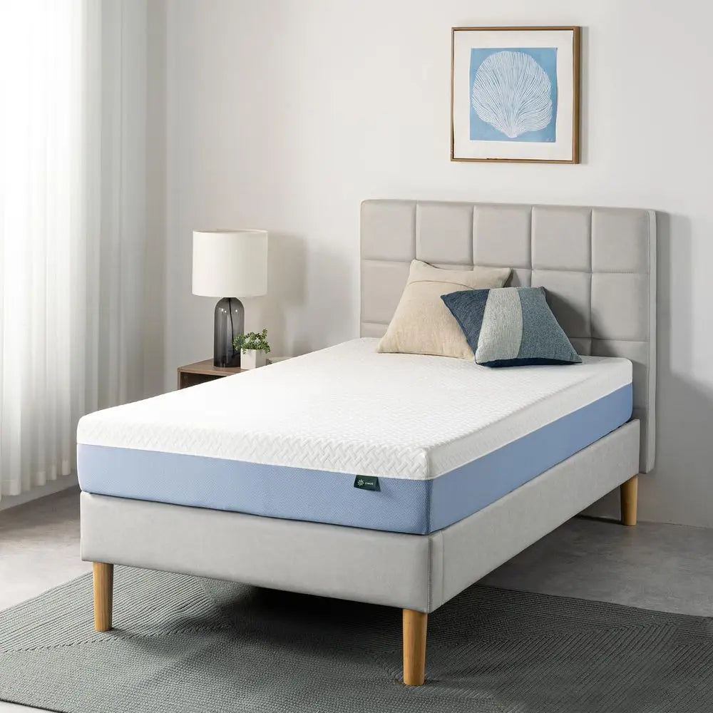 Colchón de Espuma Viscoelástica Esencial de Té Verde de 8 Pulgadas, Cama en Caja, Colchón Económico, Certificado CertiPUR-US