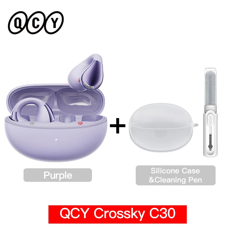 QCY Crossky C30 auriculares con Clip para la oreja Bluetooth 5,4 inalámbricos de oído abierto deportes TWS auriculares de doble conexión
