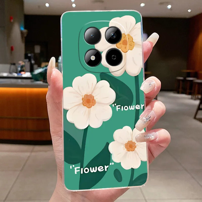 Funda para Teléfono Xiaomi Redmi Note 15 Pro 4G, Carcasa Protectora con Diseño de Lazo de Mariposa, Transparente, de Silicona TPU Suave