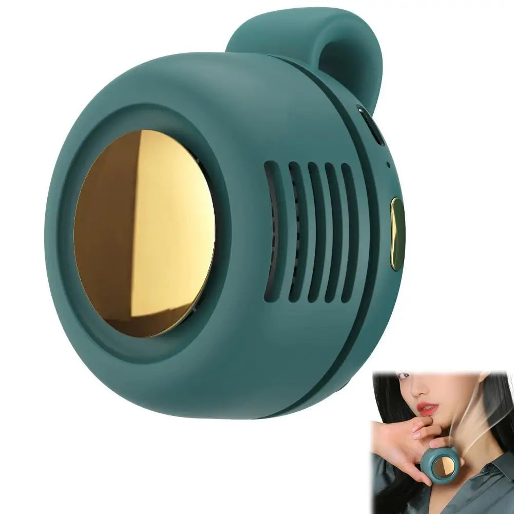 Mini ventilador con clip para colgar en la cintura y el cuello, ventilador eléctrico de refrigeración por aire, ventilador USB sin aspas para acampar al aire libre, accesorios de pesca