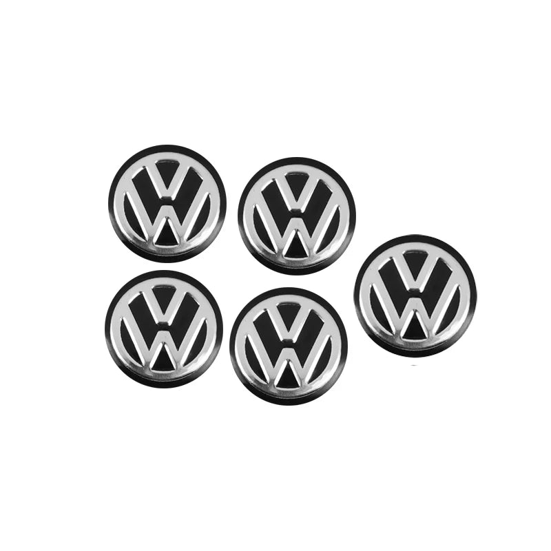 5/10 Uds. Insignia de llave remota de coche de 14MM emblema pegatinas con logotipo de Metal para VW GTI Polo Golf Passat Tiguan Arteon Touareg CC Taigo Caddy Je