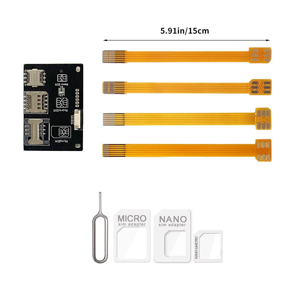 Adaptador de SIM, Activador de Tarjeta IC para Teléfono, Convertidor de Tarjeta SIM, Herramientas de Extensión de Tarjeta Universal para iPhone y Android FPC 5/15cm