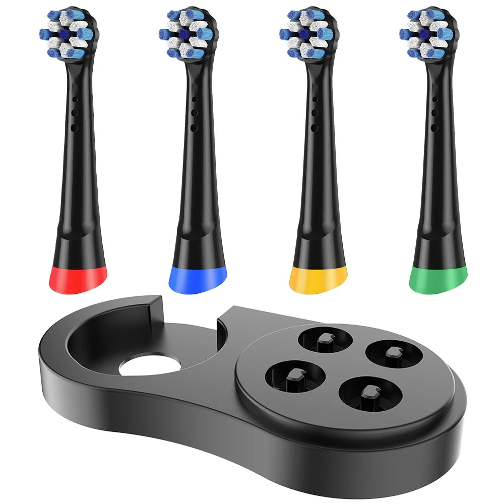 Soporte/Portacepillos de Dientes y 4 Cabezales de Repuesto Compatibles con los Cepillos de Dientes Eléctricos Oral B iO 2 3 4 5 6 7 8 9 10