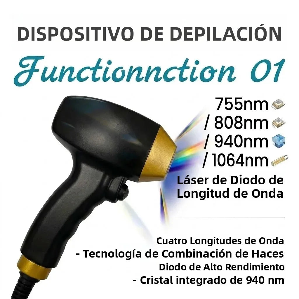 Láser de Diodo MECAVIE 4 en 1, Láser de Diodo Ice Platinum de 4 Longitudes de Onda, Máquina ND:YAG, Dispositivo de Depilación Indolora IPL RF