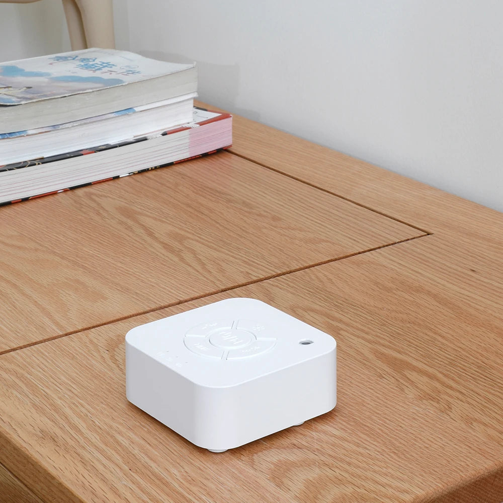 Máquina de ruido blanco para bebé para dormir, chupete de sonido portátil con 10 sonidos relajantes, recargable por USB, temporizador de apagado automático
