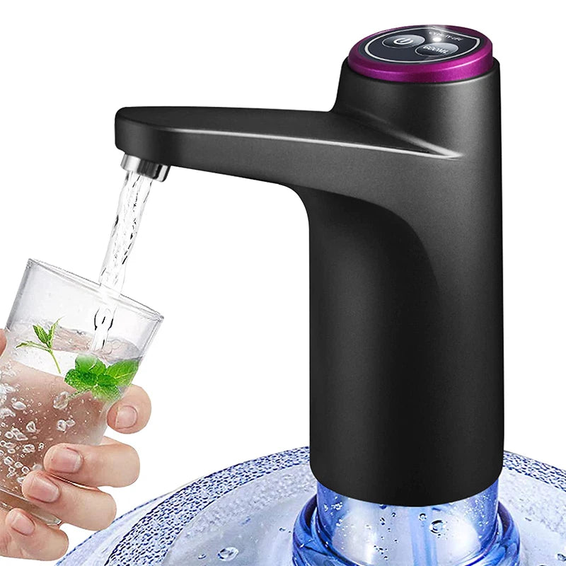 Iruibo Bombeo de agua embotellada USB recargable, bebedero automático con succión inteligente para uso diario en la oficina de la escuela