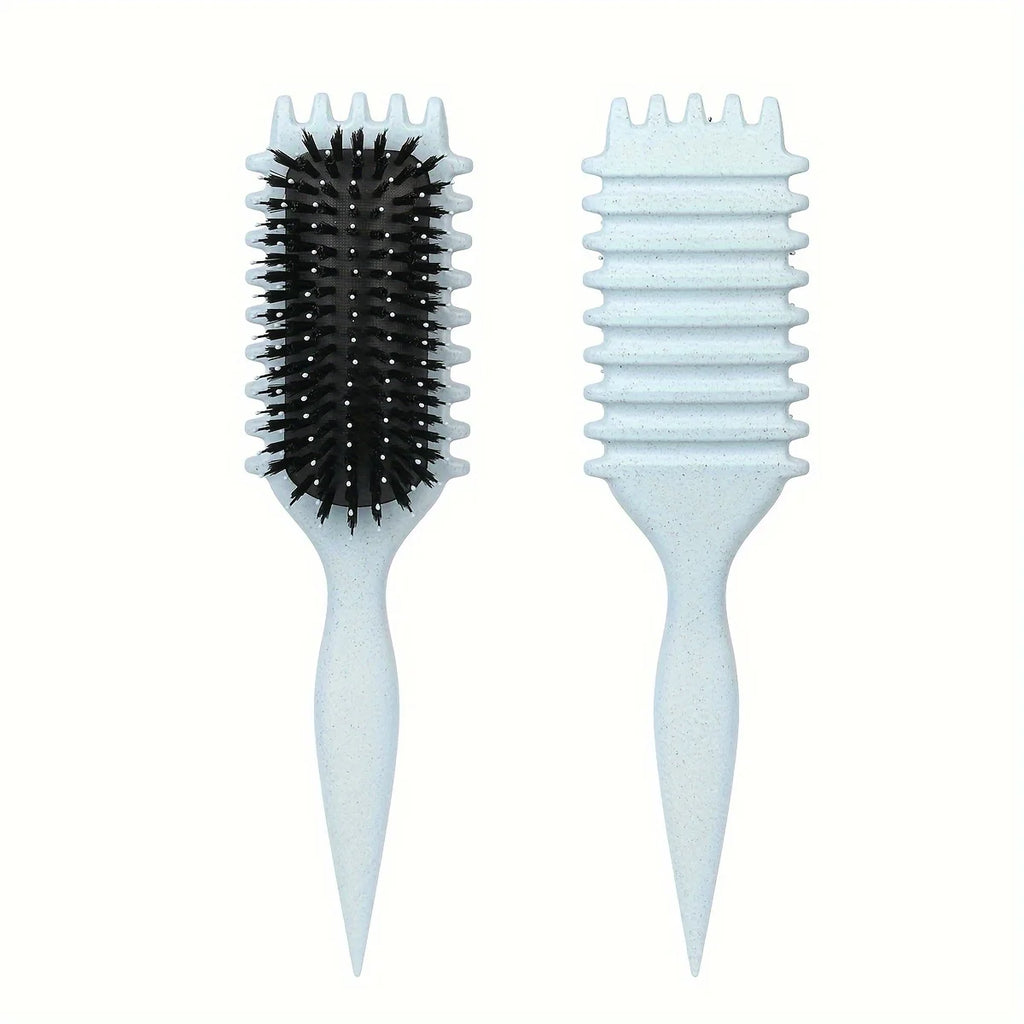 1 cepillo de caramelo, cepillo para peinar el cabello rizado, desenredante con puntas, reduce la separación de tirar, cerdas de nailon para todo tipo de rizo