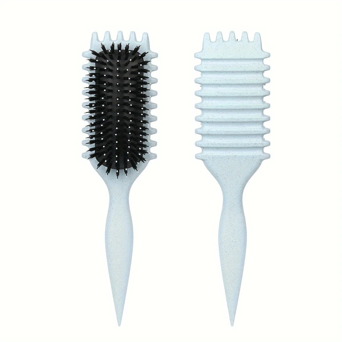 1 cepillo de caramelo, cepillo para peinar el cabello rizado, desenredante con puntas, reduce la separación de tirar, cerdas de nailon para todo tipo de rizo