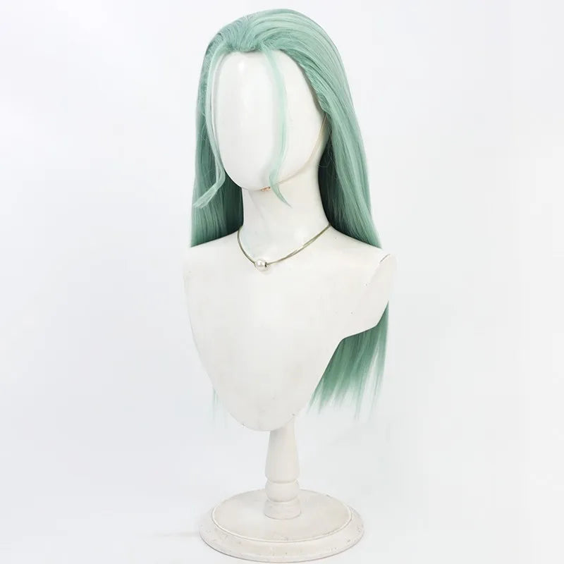 Guilty Gear Strive A.B.A ABA Peluca de cosplay verde Disfraz Pelucas de fiesta de anime + gorro de peluca