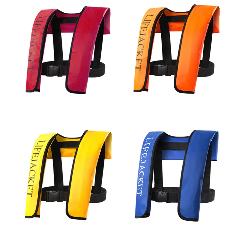 Chaleco salvavidas inflable para adultos, chaqueta de supervivencia para natación, pesca profesional, traje de baño inflable Manual, deportes acuáticos, 1 unidad