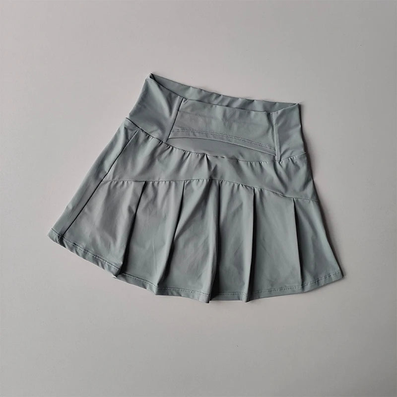 Falda corta deportiva de cintura alta para mujer, faldas deportivas de secado rápido para Fitness, Yoga, correr, tenis, Golf
