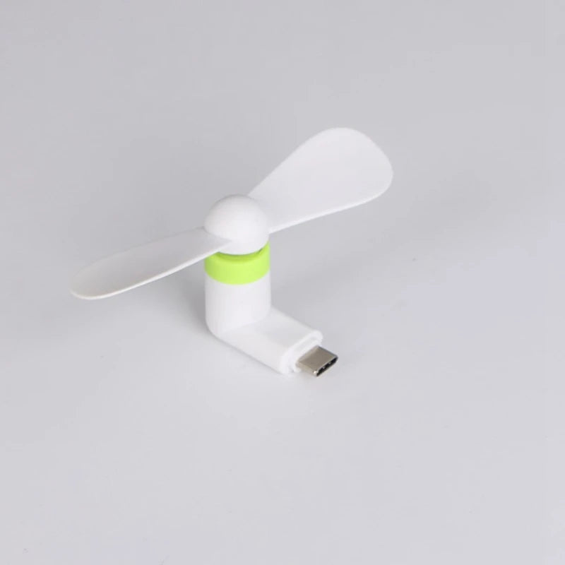 Mini ventilador portátil creativo para teléfono móvil, miniventilador de carga, ventilador de refrigeración del Tesoro, dispositivo USB, probador de ventiladores para tipo C