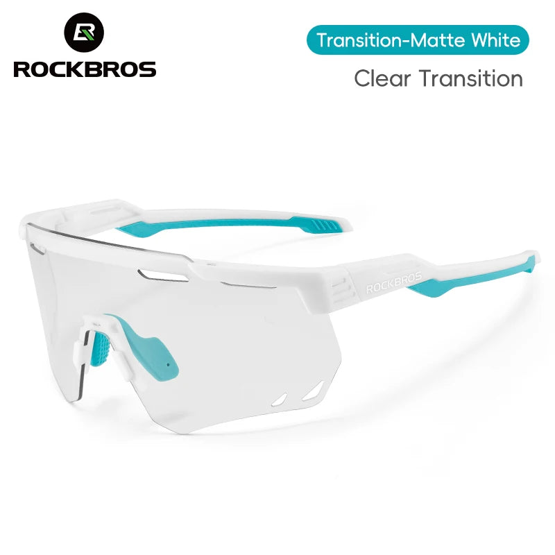 ROCKBROS-gafas de sol polarizadas y fotocromáticas para ciclismo, lentes deportivas para bicicleta de montaña y carretera, protección UV400
