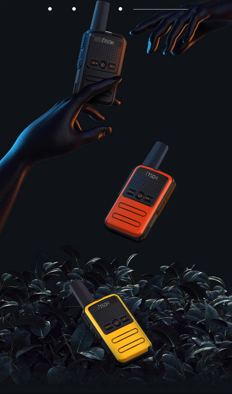 2 uds Mini juguete 1 ~ 5 Km UHF regalo transceptor bidireccional 1S 2S tableta fuselaje colorido nuevos niños Talki Walki Walkie Talkie Radio